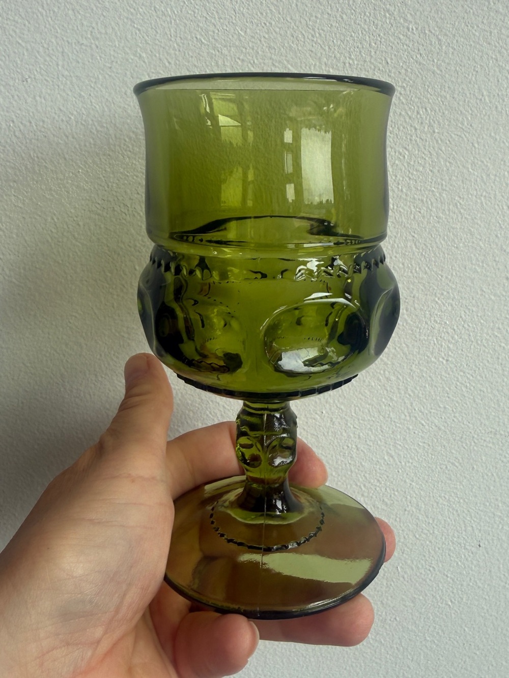 Vintage Indiana Glass company large goblet
